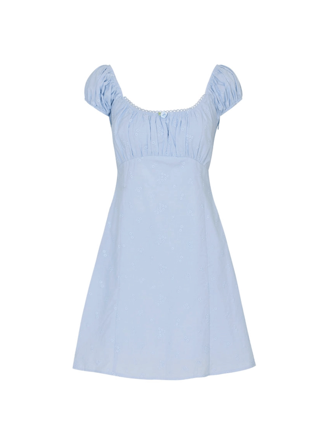 루루서울 Cream Rose Mini Dress (Blue) 상품 이미지 3