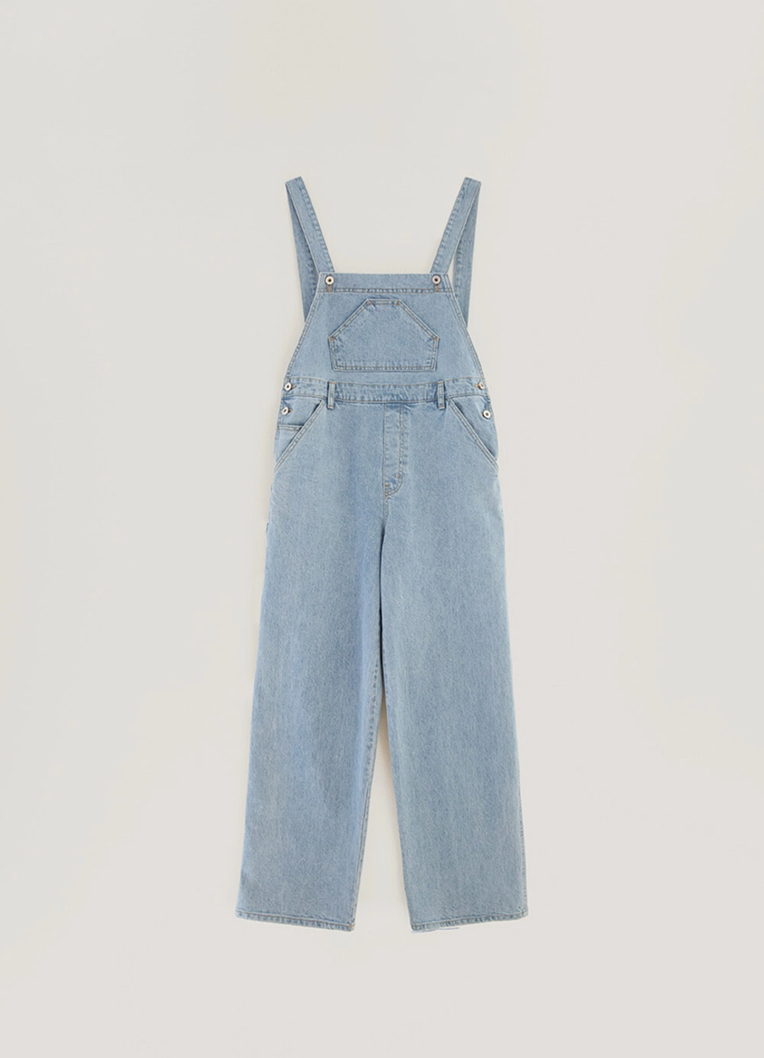 르바 Wide Denim Overall - Light Blue 상품 이미지 1