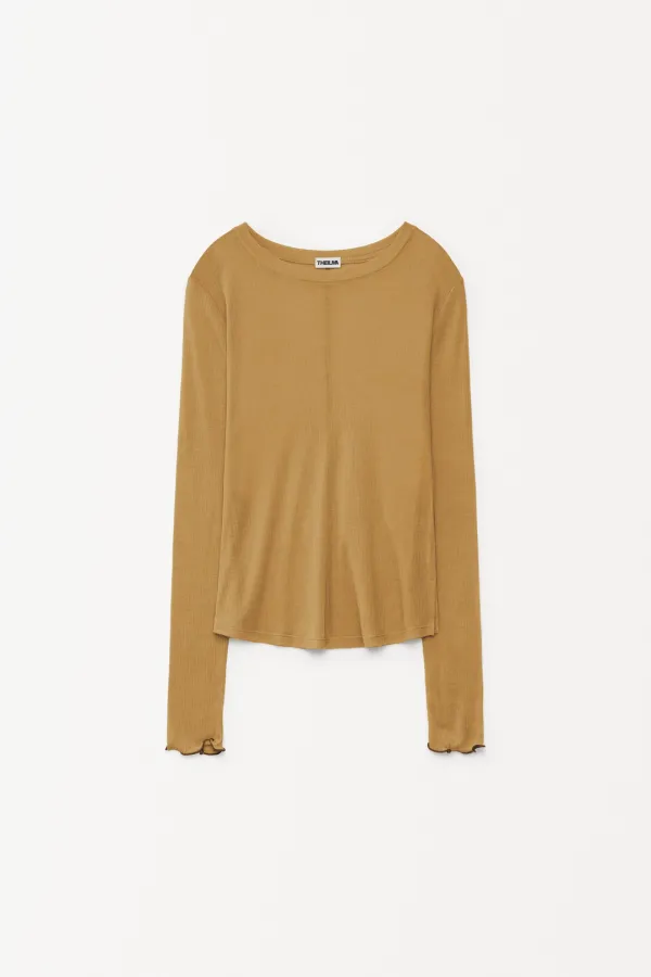 Marant Round-Neck Top deep beige, deep purple