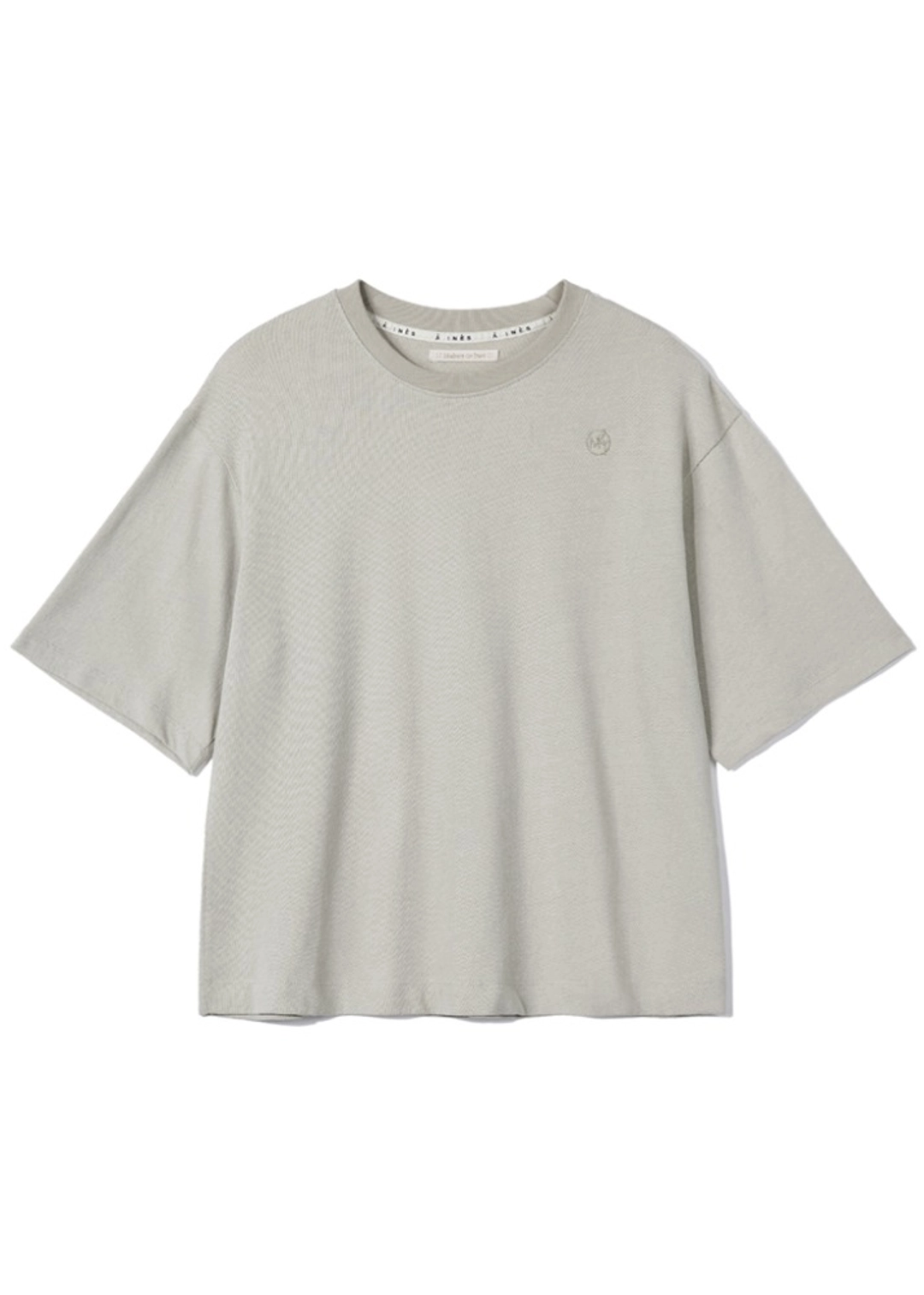 메종드이네스 OVERFIT LOGO T-SHIRT_BEIGE 상품 이미지 1