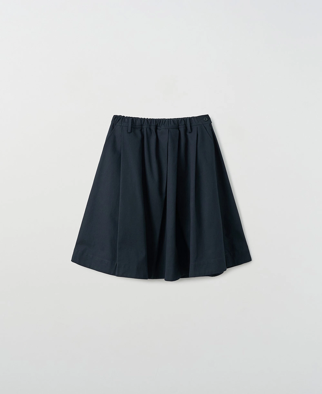 스텝어라운드 Cotton Tuck Pleated Banding Mid Skirt_NAVY 상품 이미지 2
