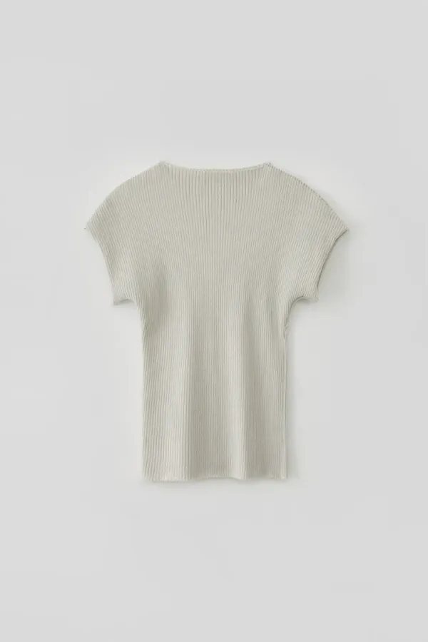 Mock-Neck Knit_Ice Blue