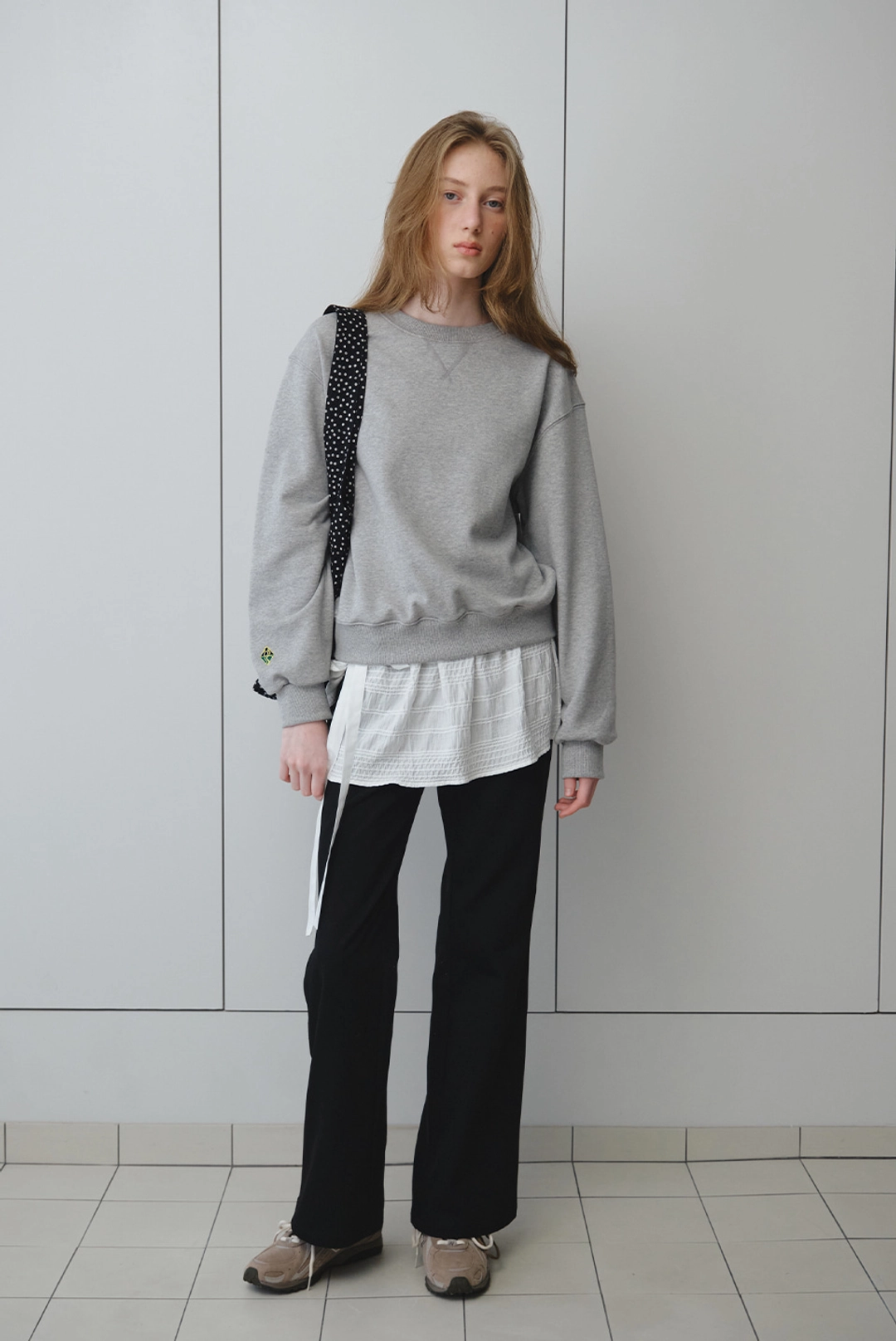 브렌다 브렌든 shirring wrap mini skirt - off white 상품 이미지 2