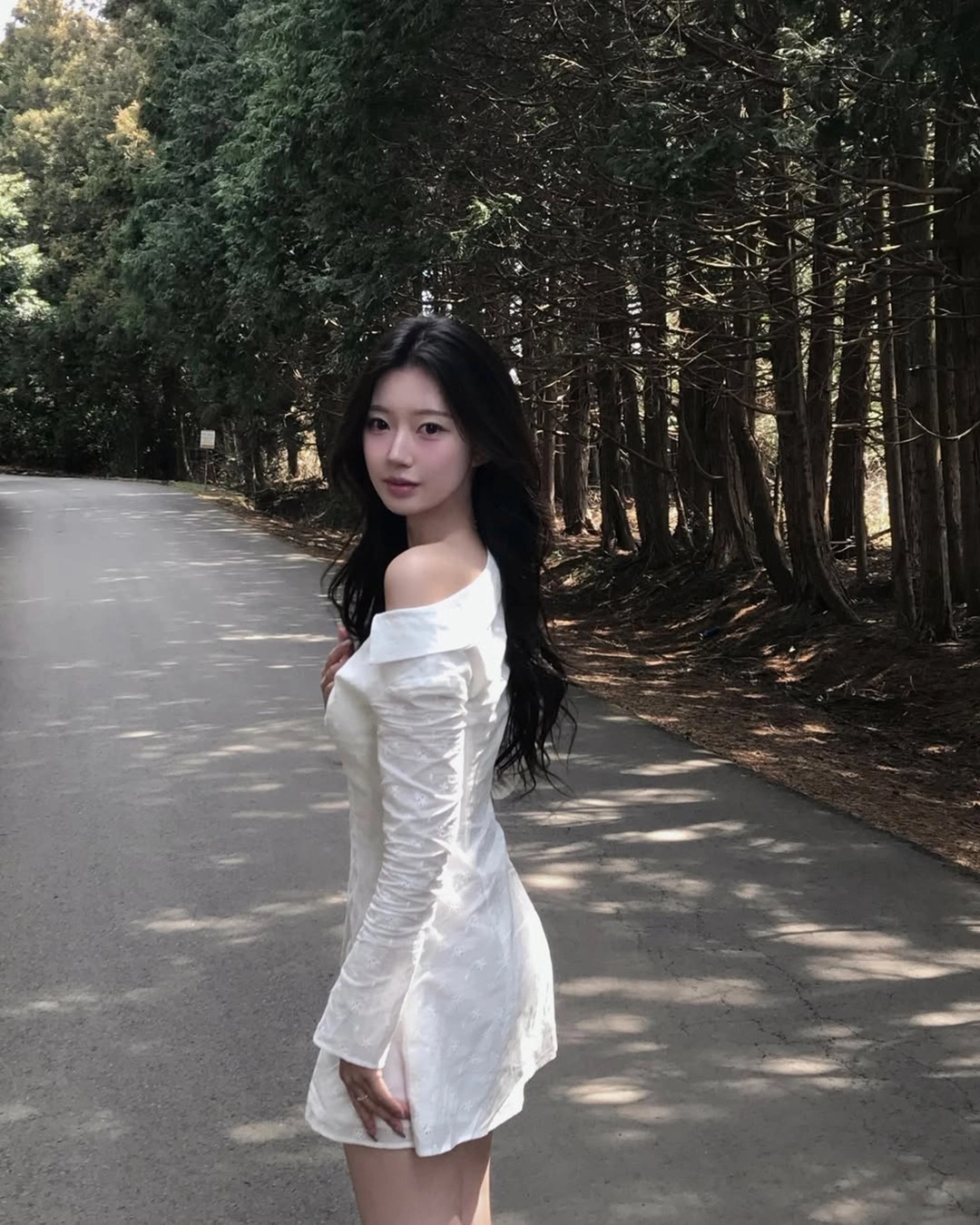 낫유어로즈 @xnexnesOne-shoulder shirts dress (Ivory) 상품 이미지 1