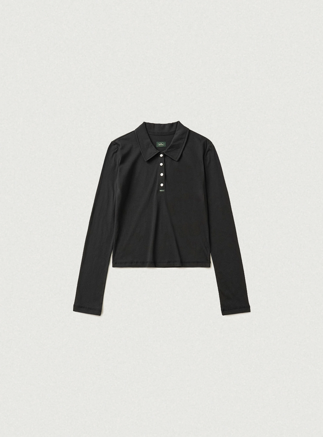 더바넷 Reeve Collared Henley Top_Black 상품 이미지 1