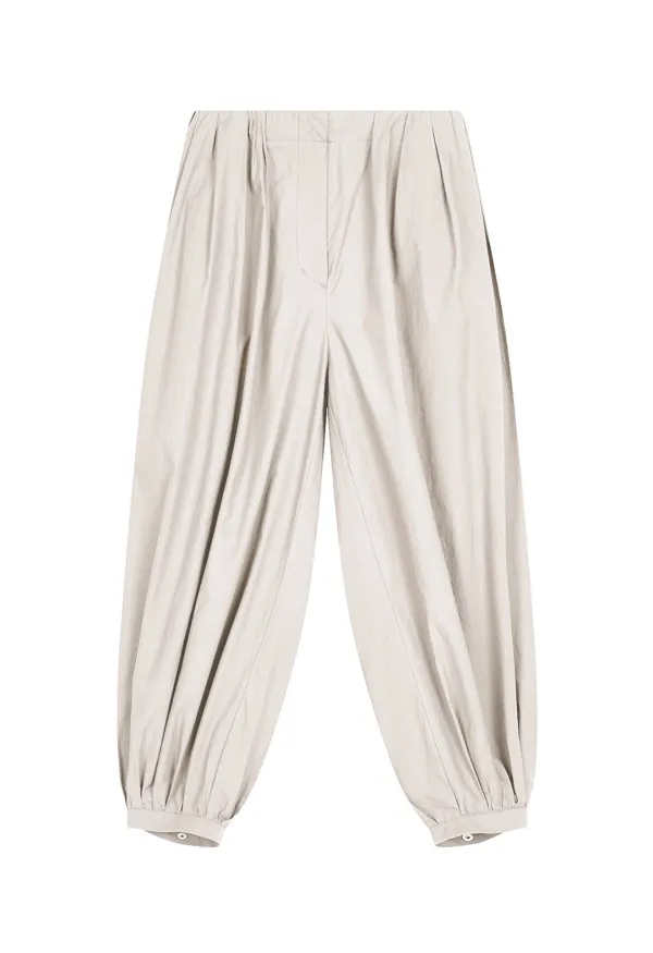 OVER GATHERED PANTS, BEIGE
