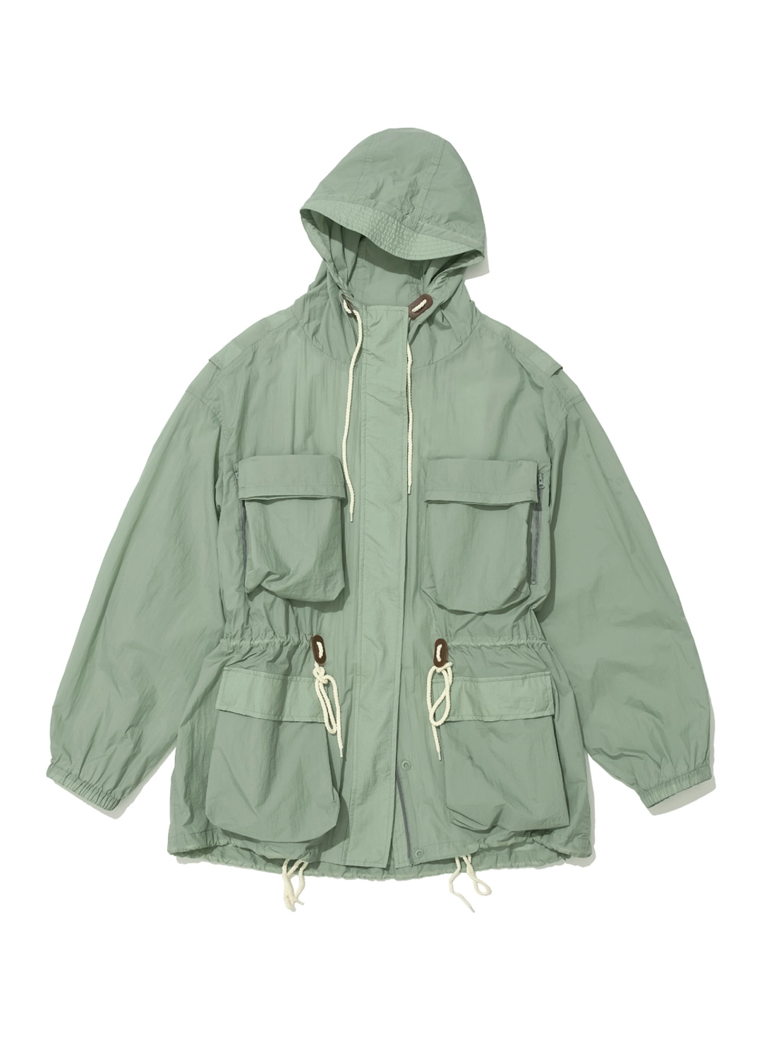 파르티멘토 [WOMEN] LIGHTWEIGHT HOODED UTILITY JACKET_MINT GREY 상품 이미지 1