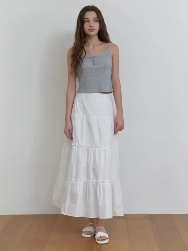Soda button sleeveless (melange gray)