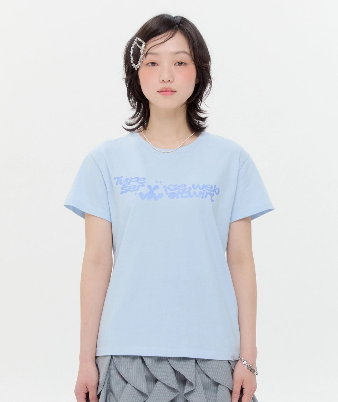 타입서비스 Vivid Twirl Glitter Top [Blue] 상품 이미지 1