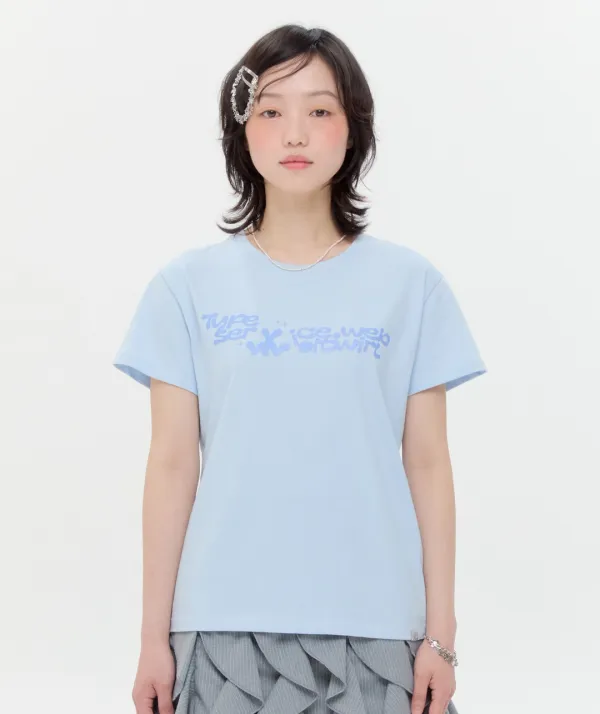 Vivid Twirl Glitter Top [Blue]