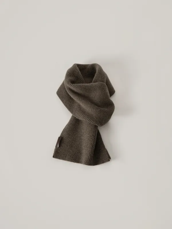Basic Wool Muffler - Brown