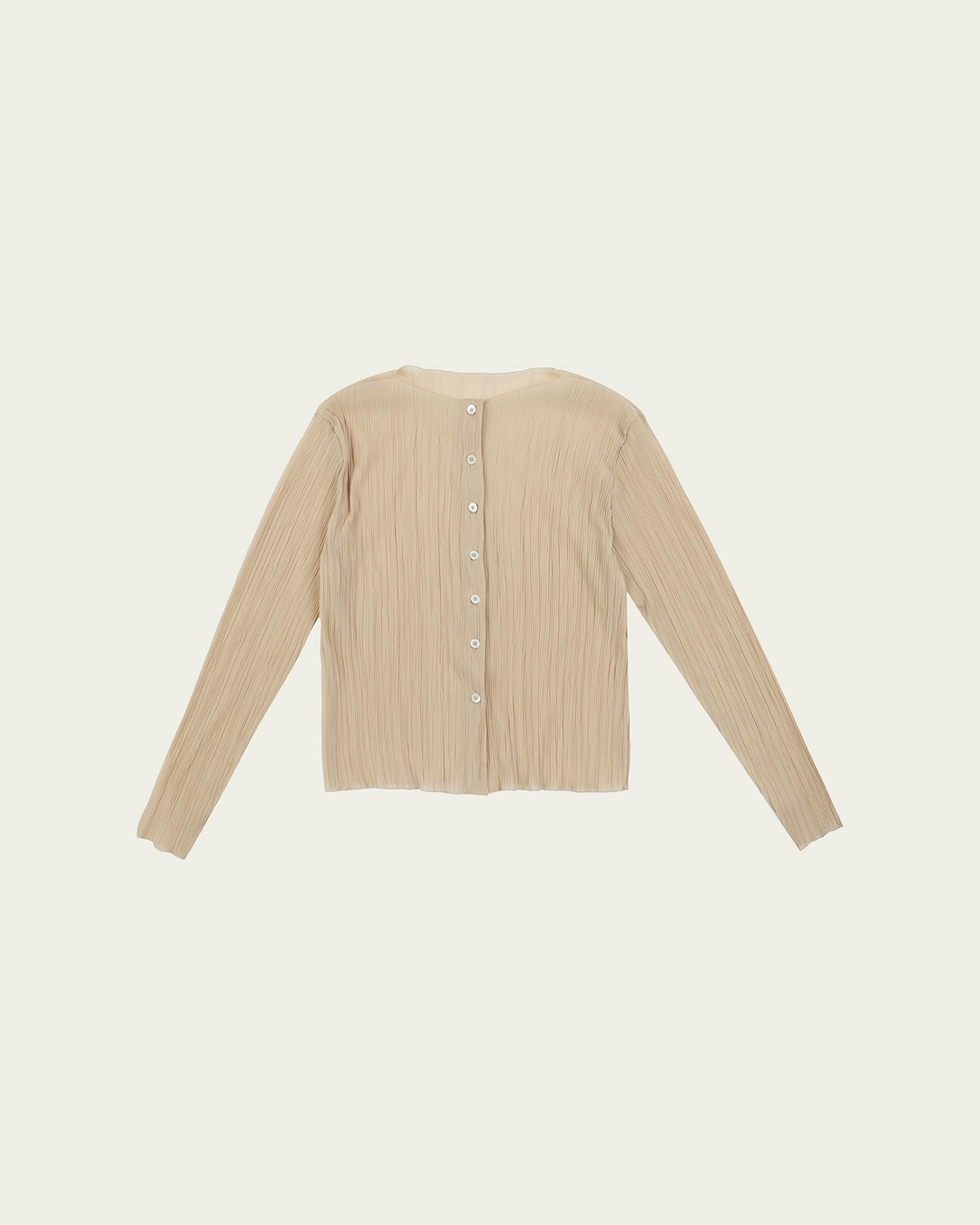 Aube Pleated Cardigan - Beige
