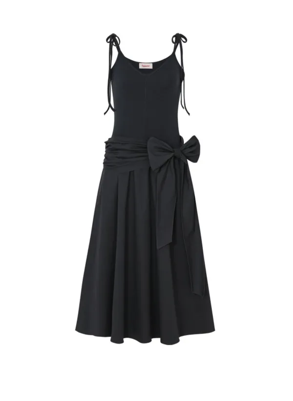 Layered Wrap Dress (Charcoal)