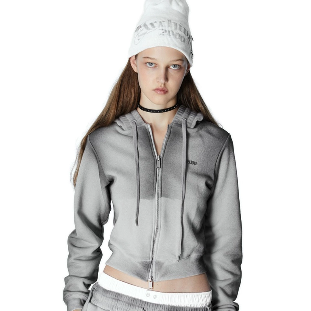 2000아카이브 MOSS WASHED HOODIE ZIP UP (STONE GREY) 상품 이미지 1