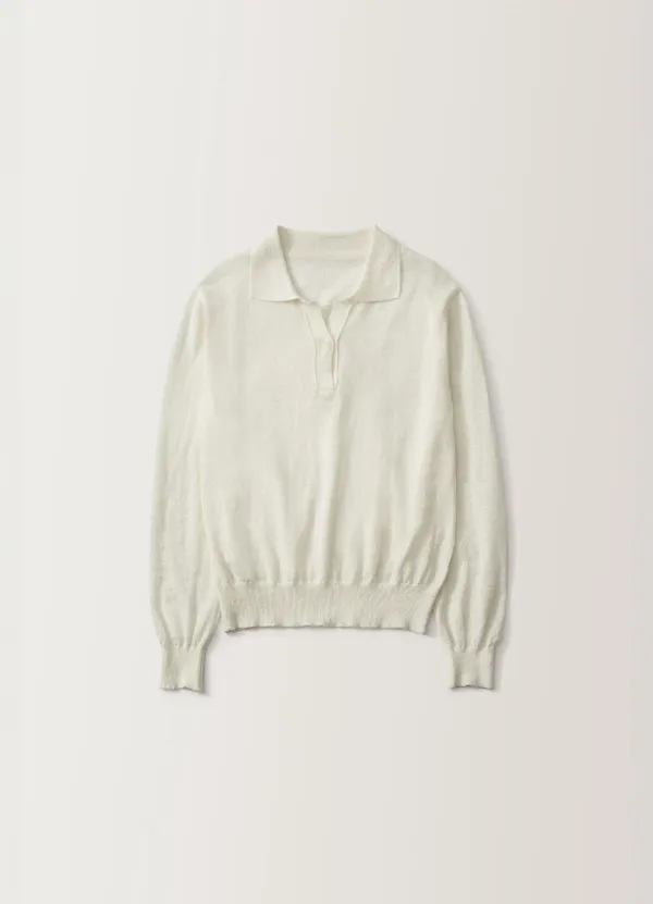 7TH / Carrel collar knit (White)
