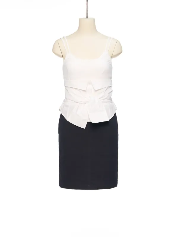SS26 WHITE SHIRT COMBINATION DRESS