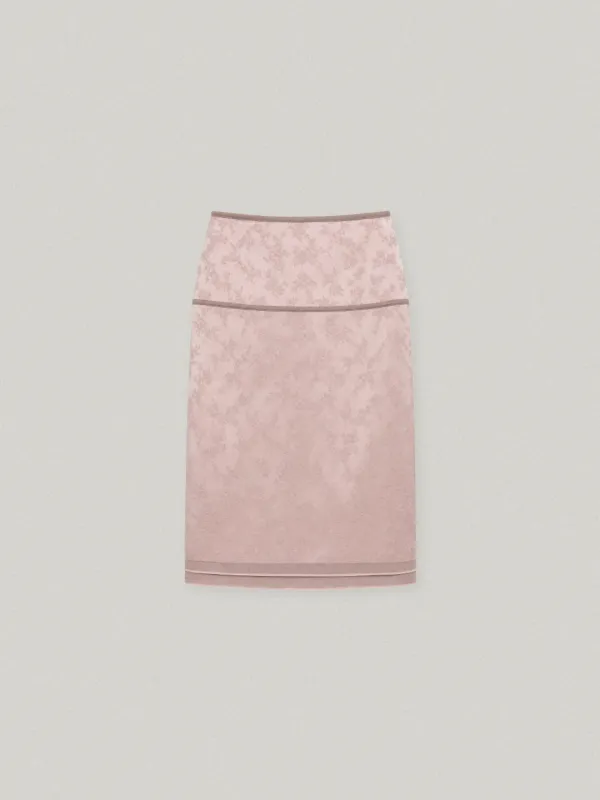 BOUQUET JACQUARD SKIRT (CORAL)
