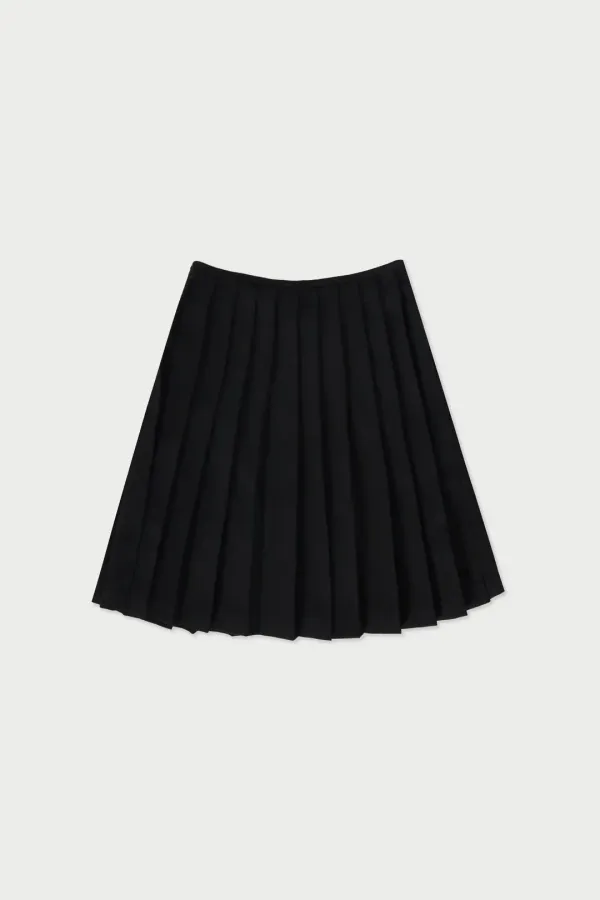 Ron pleats skirt_black