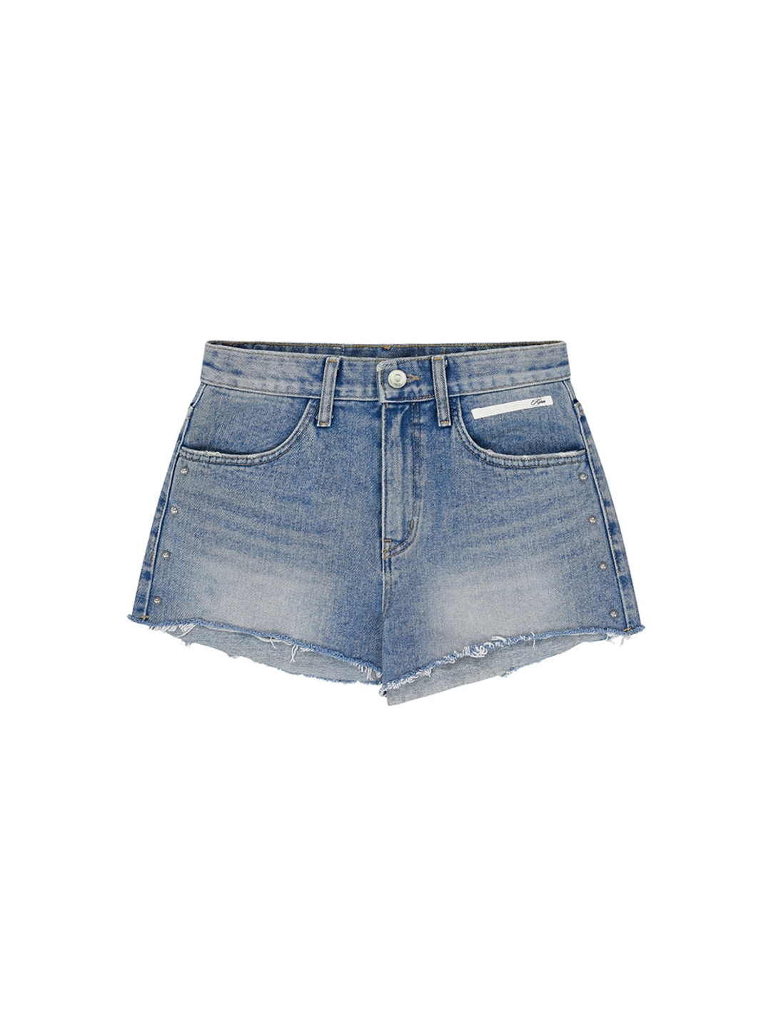 기준 Studded Denim Shorts Light Blue 상품 이미지 3