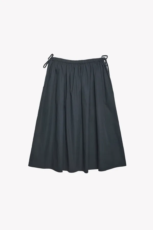 Nes Banding Flare Midi Skirt (Navy)