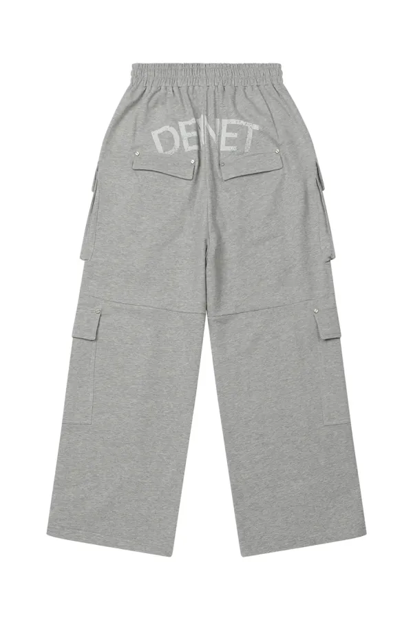 UTILITY CARGO SWEAT PANTS IN MELANGE GREY