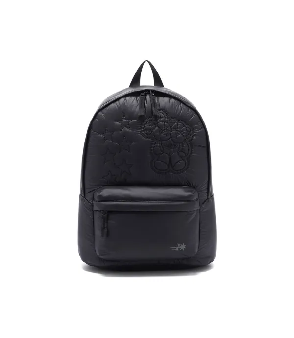 stitch puffer backpack[black]