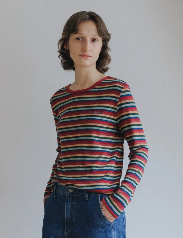 Sally Stripe Top (Red)