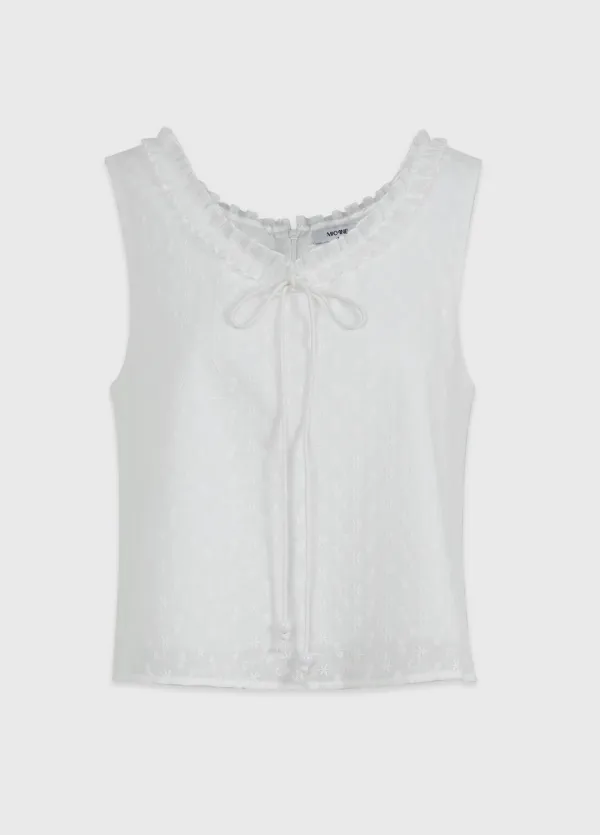  [44-120]  Theizi Cotton Race Bustier  테이지 코튼 레이스 뷔스티에 (여름-여름휴가룩-여행룩-데일리룩-데이트룩-출근룩-러블리-뷔스티에-여름나시-블라우스-여름블라우스-레이스-여리핏-빅사이즈-자체제작) 
