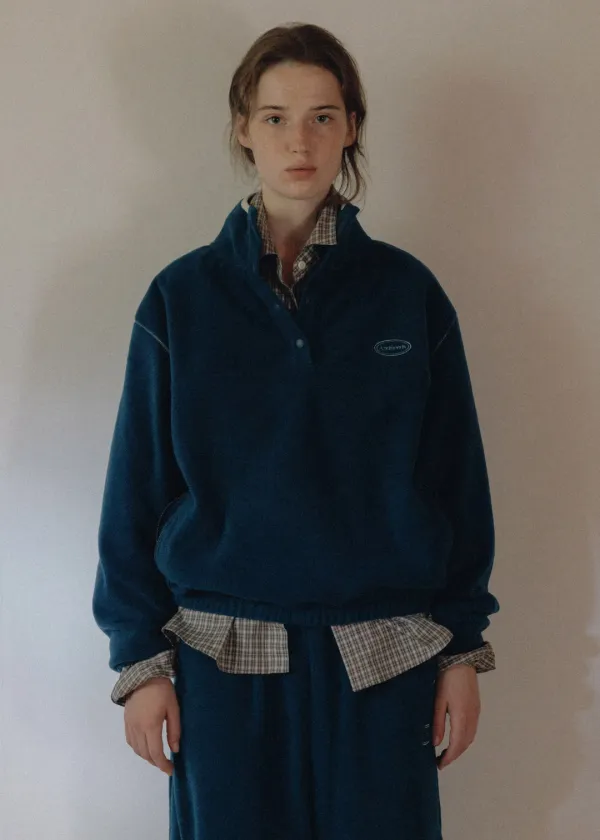 Jeff fleece anorak (blue)