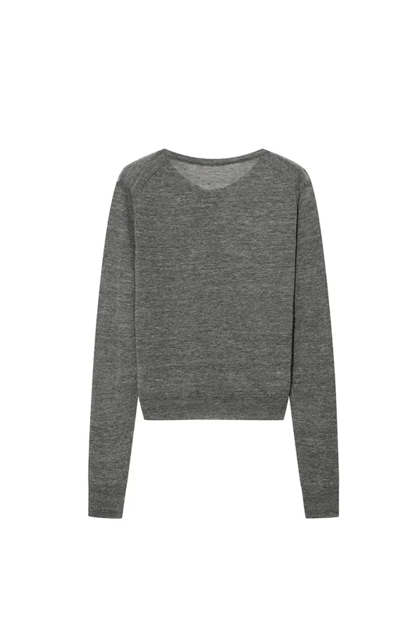 LENA KNIT CARDIGAN [CHARCOAL]
