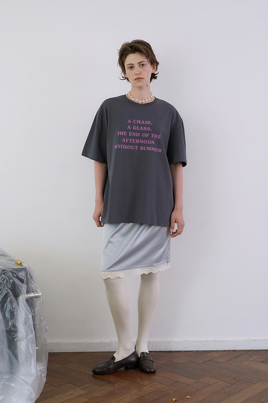 위드아웃썸머 Slip satin midi skirt_skyblue 상품 이미지 1