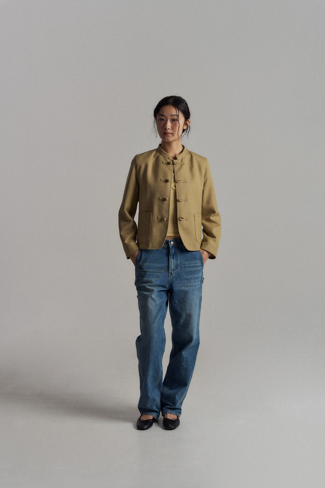 블로어 Pankou Closure Wool Jacket (Beige) 상품 이미지 1
