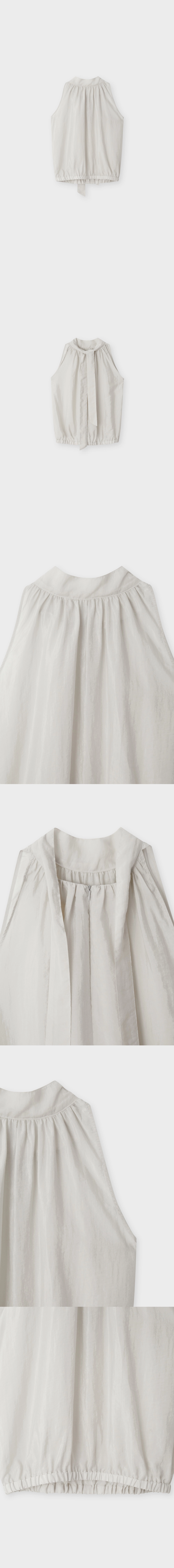 더릴 [6th 예약배송/7월 21일] Glow Halter Neck Blouse_Light Gray 상품 이미지 1