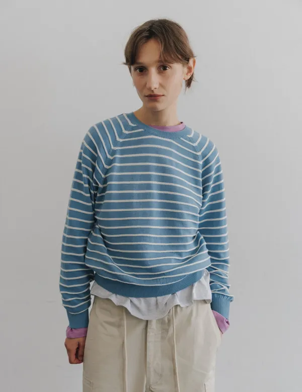 Another Wool Stripe Knit (Blue)