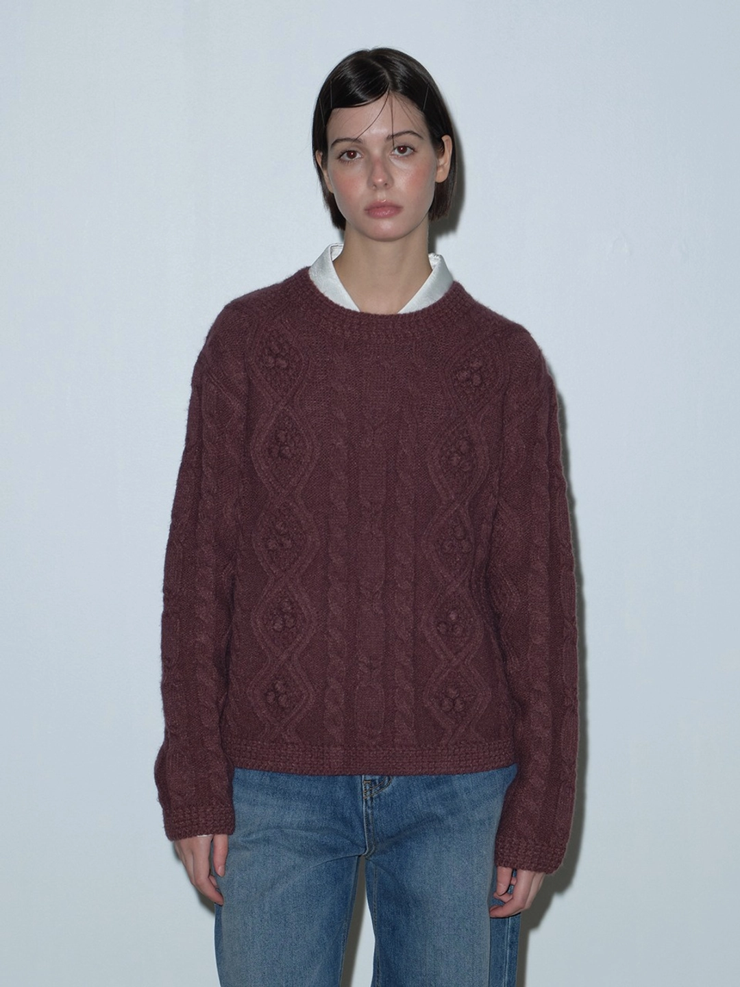 마가린핑거스 ARGYLE POMPOM KNIT (PURPLE) 상품 이미지 2