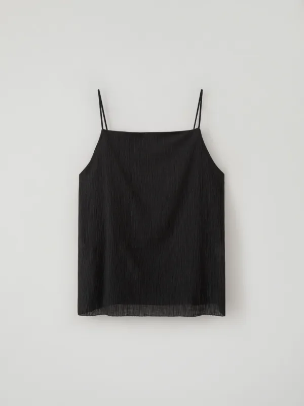 Pleated Sleeveless(Black)