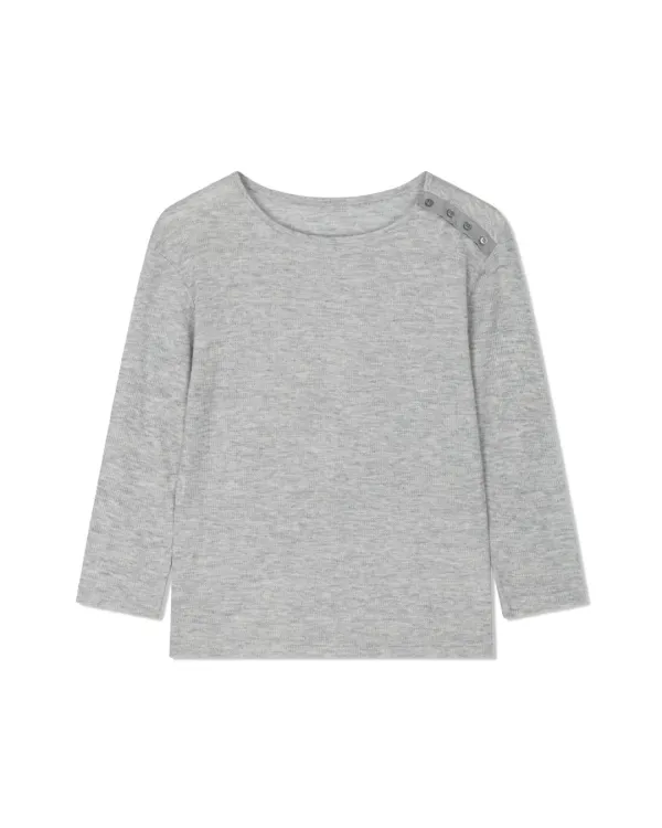 WAFFLE BUTTON TOP (2color, 2size)