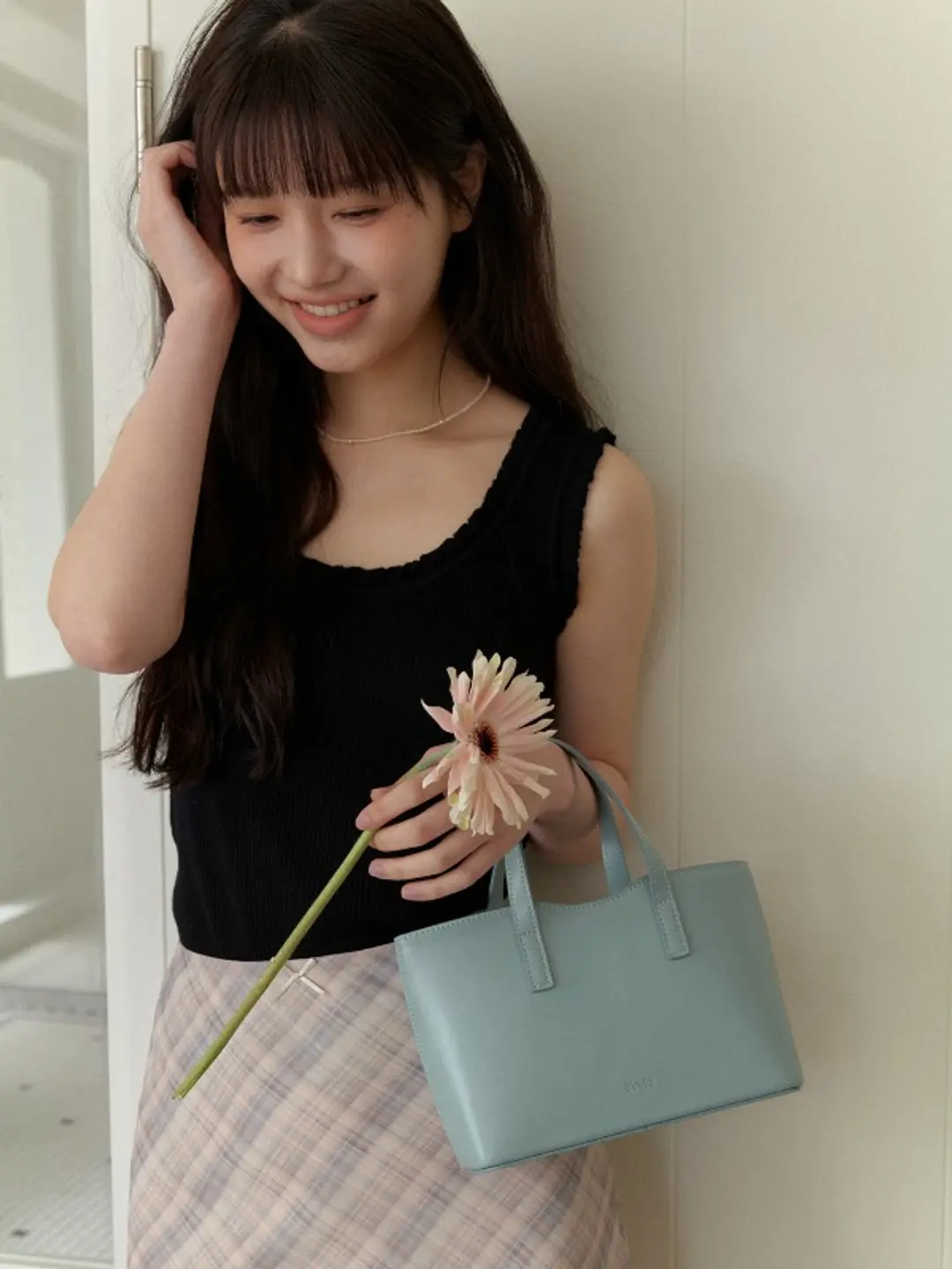오브히 디어 미니 토트백 Dear Mini Tote Bag_Mint 상품 이미지 2