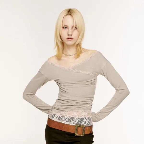 MINA LACE TOP (BEIGE)
