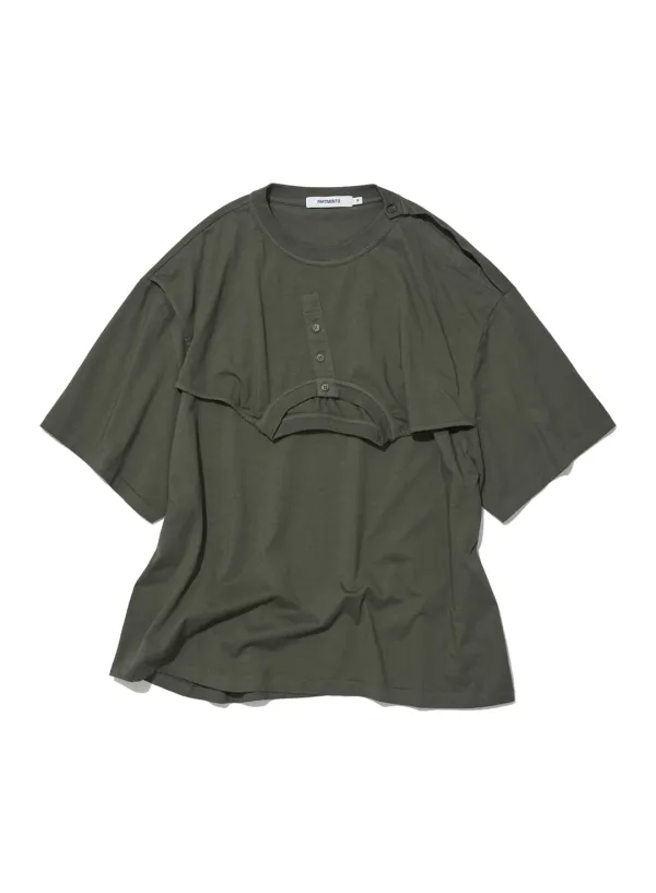 [WOMEN] DECONSTRUCTED SHORT SLEEVE TEE_KHAKI GREY