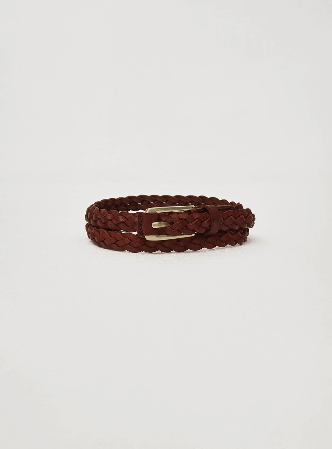 FLAT WEAVE BELT - CINNAMON