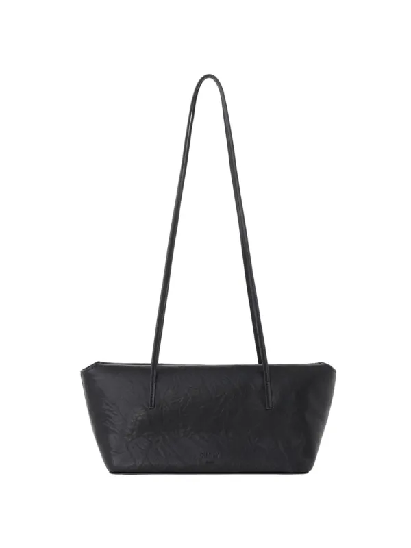 G WRINKLE LEATHER SHOULDER BAG (BLACK)