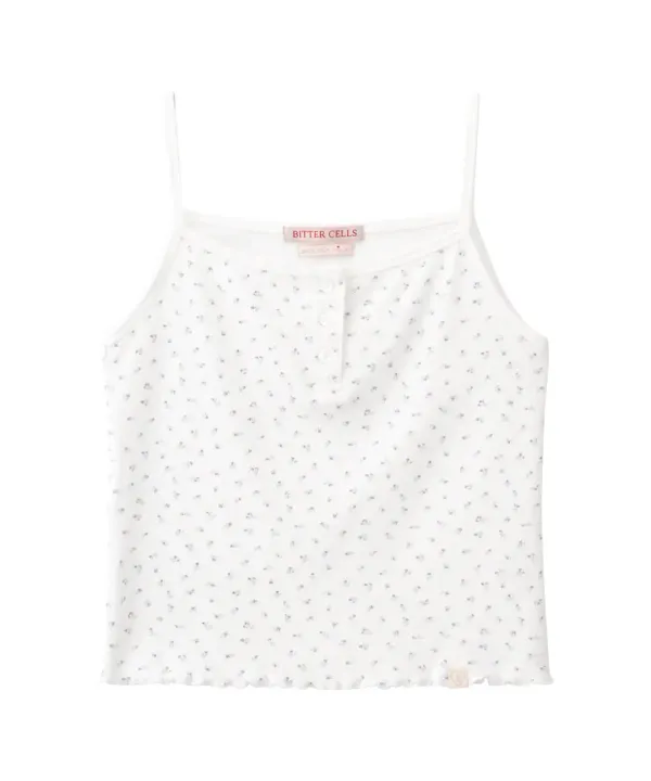 C.G Flower Sleeveless-Ivory