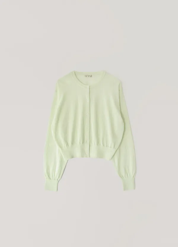 Sheer Knit Cardigan - Light Mint