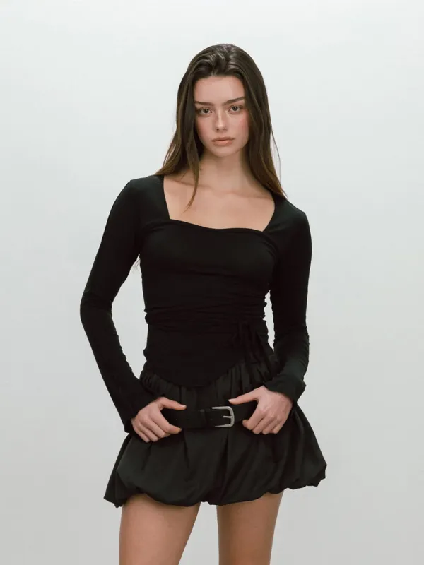 NEUTRAL STRAP T-SHIRT / BLACK