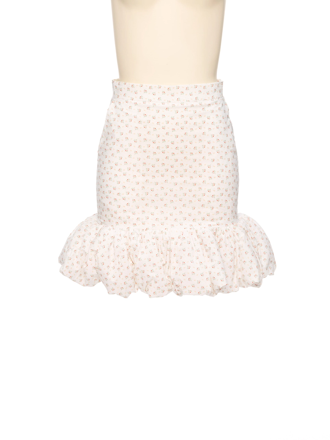 푸쉬버튼 SS26 WHITE FLORAL VOLUME HEM SKIRT 상품 이미지 1