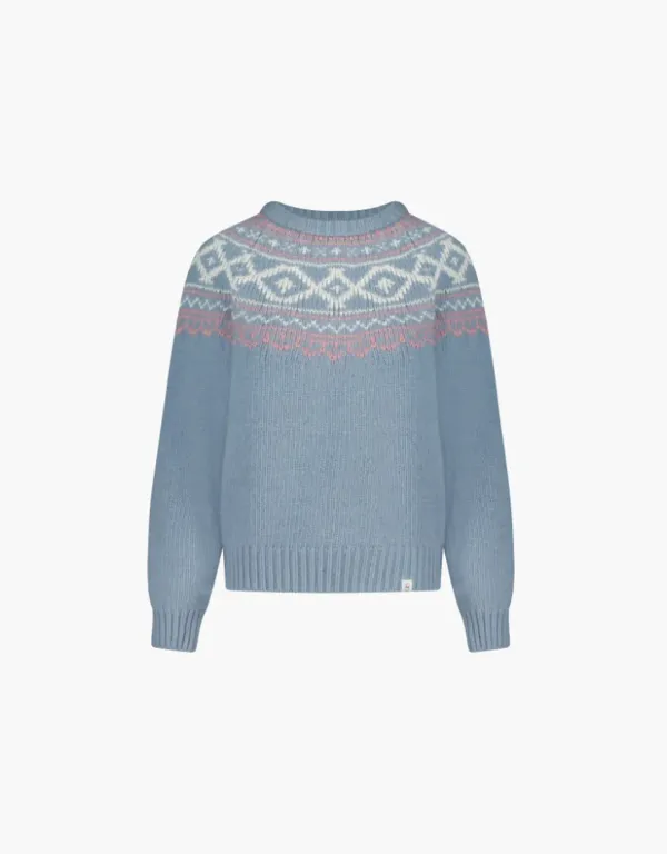 fair isle pullover - skyblue