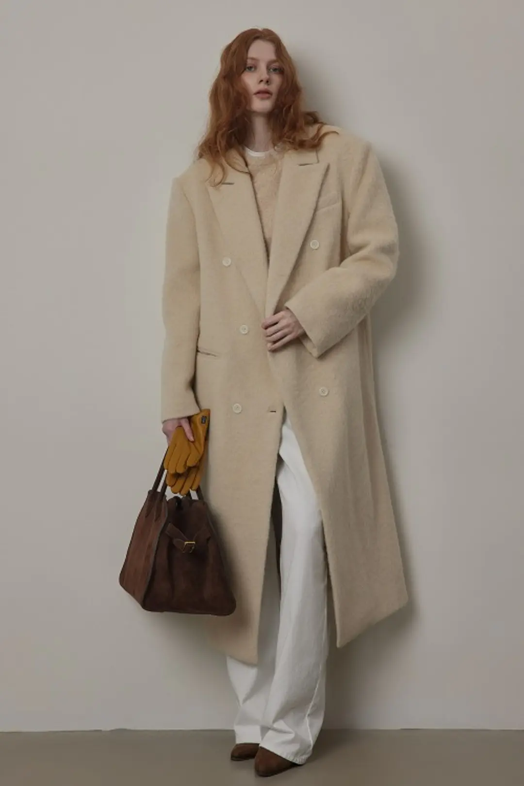 퀸스래빗 Hairy Double Breasted Long Coat 상품 이미지 2
