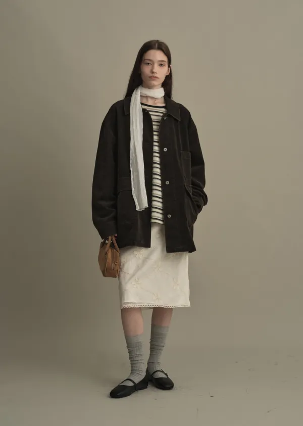 SOFT BRUSH STRIPE TOP (ivory stripe)