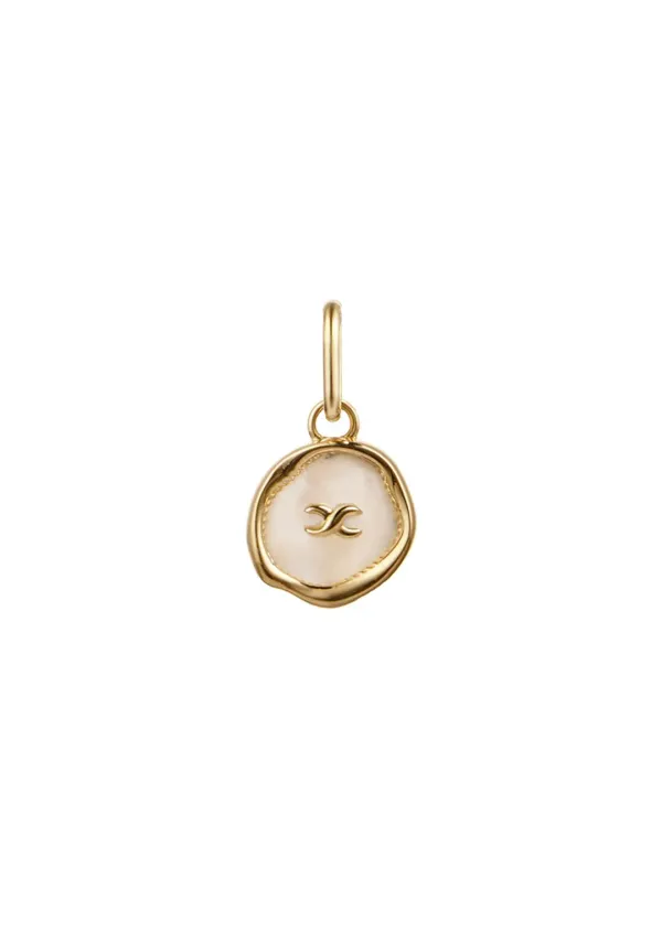 [G] White Stone Seal Pendant